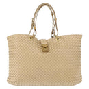 BOTTEGA VENETA INTRECCIATO Tote Bag Leather Beige Auth ep12922-13