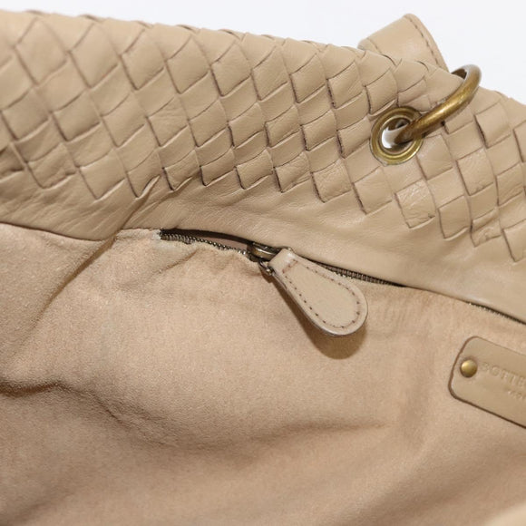 BOTTEGA VENETA INTRECCIATO Tote Bag Leather Beige Auth ep12922