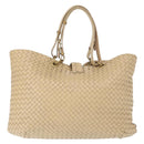 BOTTEGA VENETA INTRECCIATO Tote Bag Leather Beige Auth ep12922-2