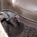 CELINE C Macadam Canvas Shoulder Bag Beige Gold Auth ep12930-21
