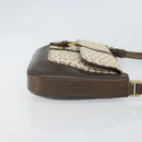 CELINE C Macadam Canvas Shoulder Bag Beige Gold Auth ep12930-3