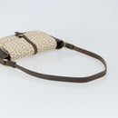 CELINE C Macadam Canvas Shoulder Bag Beige Gold Auth ep12930-7