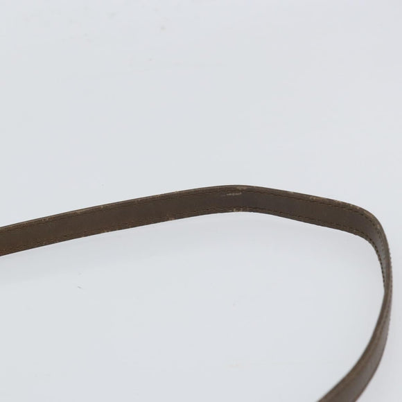 CELINE C Macadam Canvas Shoulder Bag Beige Gold Auth ep12930