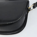 GUCCI Shoulder Bag Leather Black Gold Auth ep12931-12