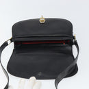 GUCCI Shoulder Bag Leather Black Gold Auth ep12931-15