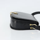 GUCCI Shoulder Bag Leather Black Gold Auth ep12931-4