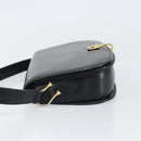 GUCCI Shoulder Bag Leather Black Gold Auth ep12931-5