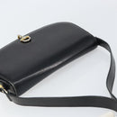 GUCCI Shoulder Bag Leather Black Gold Auth ep12931-6