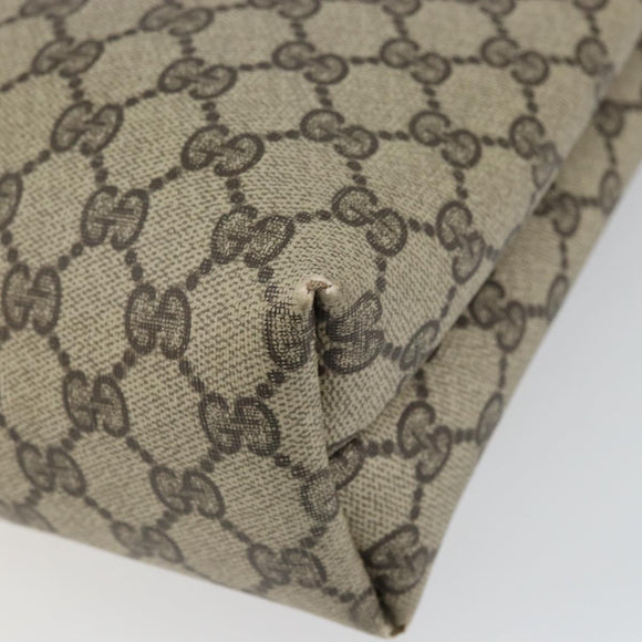 GUCCI GG Supreme Web Sherry Line Tote Bag PVC Beige 002 23 4487 Auth ep12936