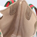 GUCCI GG Supreme Web Sherry Line Tote Bag PVC Beige 002 23 4487 Auth ep12936-18
