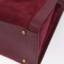 GUCCI Bamboo Hand Bag Suede Purple Gold 002 123 0260 Auth ep12937-13