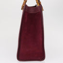 GUCCI Bamboo Hand Bag Suede Purple Gold 002 123 0260 Auth ep12937-4