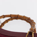 GUCCI Bamboo Hand Bag Suede Purple Gold 002 123 0260 Auth ep12937-8