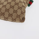 GUCCI GG Canvas Web Sherry Line Waist bag Beige Silver 28566 Auth ep12942-14