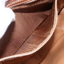 CELINE Macadam Canvas Hand Bag PVC Leather 2way Brown Gold Auth ep12949V-25