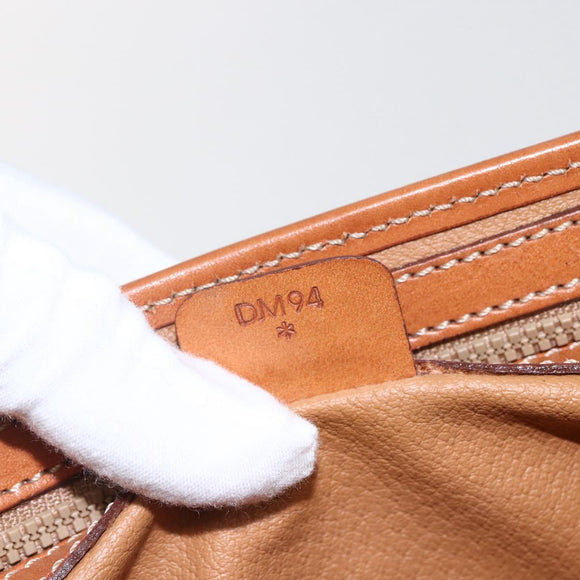 CELINE Macadam Canvas Hand Bag PVC Leather 2way Brown Gold Auth ep12949V