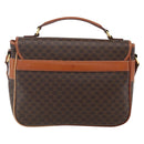CELINE Macadam Canvas Hand Bag PVC Leather 2way Brown Gold Auth ep12949V-2