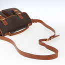 CELINE Macadam Canvas Hand Bag PVC Leather 2way Brown Gold Auth ep12949V-8