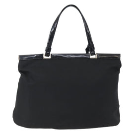 PRADA Tote Bag Nylon Black Silver Auth ep12950 - 0