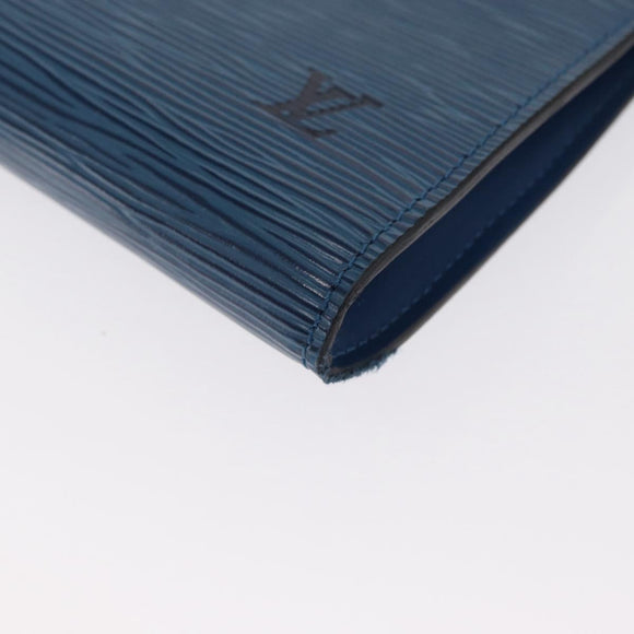 LOUIS VUITTON Epi Pochette Accessoires Beutel Blau M52985 LV Auth ep12951