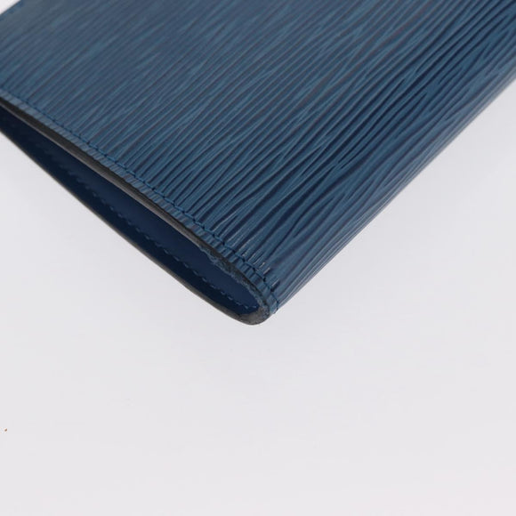 LOUIS VUITTON Epi Pochette Accessoires Beutel Blau M52985 LV Auth ep12951
