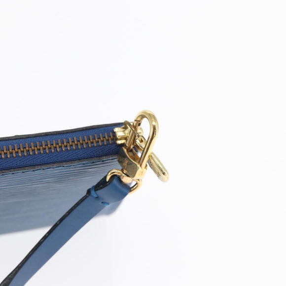 LOUIS VUITTON Epi Pochette Accessoires Beutel Blau M52985 LV Auth ep12951