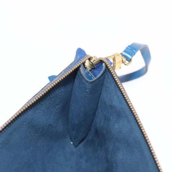 LOUIS VUITTON Epi Pochette Accessoires Beutel Blau M52985 LV Auth ep12951