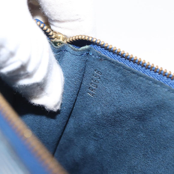 LOUIS VUITTON Epi Pochette Accessoires Beutel Blau M52985 LV Auth ep12951