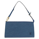 LOUIS VUITTON Epi Pochette Accessoires Beutel Blau M52985 LV Auth ep12951-13