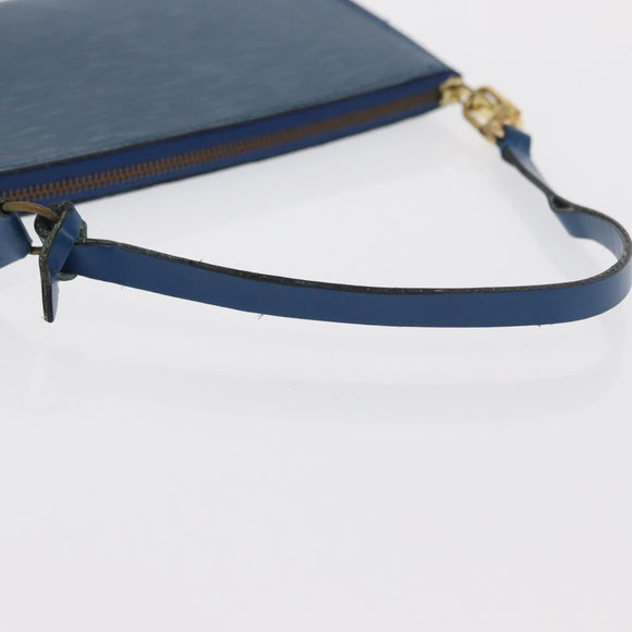 LOUIS VUITTON Epi Pochette Accessoires Beutel Blau M52985 LV Auth ep12951