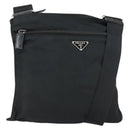 PRADA Shoulder Bag Nylon Black Silver Auth ep12954-1