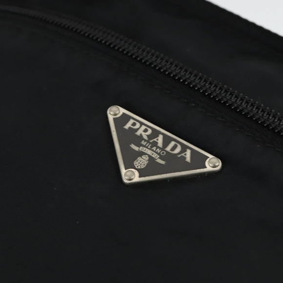 PRADA Shoulder Bag Nylon Black Silver Auth ep12954