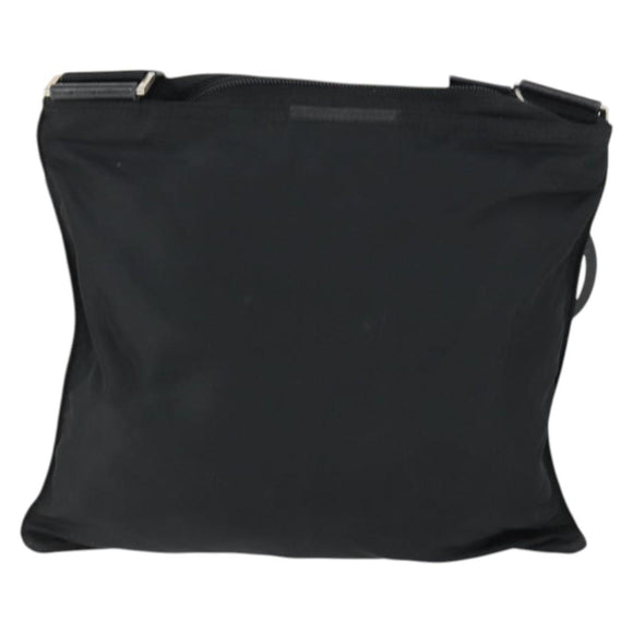 PRADA Shoulder Bag Nylon Black Silver Auth ep12954