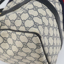 GUCCI GG Supreme Sherry Line Boston Bag PVC Leather Navy Gold Auth ep12955-13