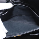 GUCCI Hand Bag Patent leather Black Gold Auth ep12956-21