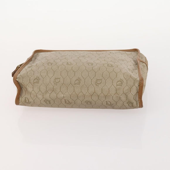 Christian Dior Trotter Honeycomb Canvas Bag Leather PVC 3 Set Beige Auth ep12961