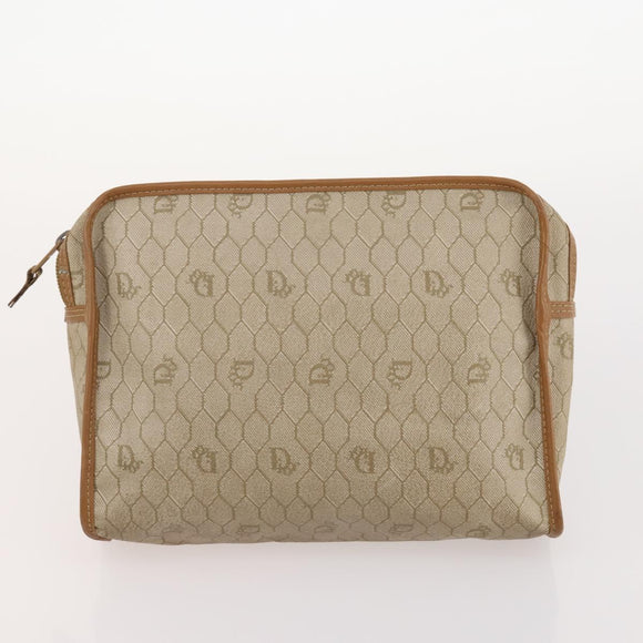 Christian Dior Trotter Honeycomb Canvas Bag Leather PVC 3 Set Beige Auth ep12961