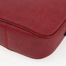Christian Dior Umhängetasche PVC Bordeaux Gold Auth ep12962V-15