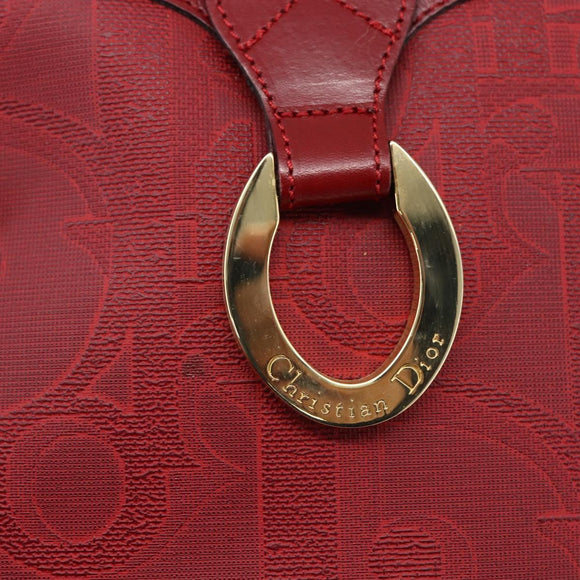 Christian Dior Umhängetasche PVC Bordeaux Gold Auth ep12962V
