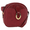 Christian Dior Umhängetasche PVC Bordeaux Gold Auth ep12962V-1