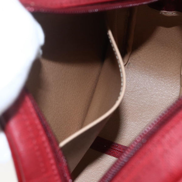 Christian Dior Umhängetasche PVC Bordeaux Gold Auth ep12962V