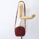 Christian Dior Umhängetasche PVC Bordeaux Gold Auth ep12962V-21