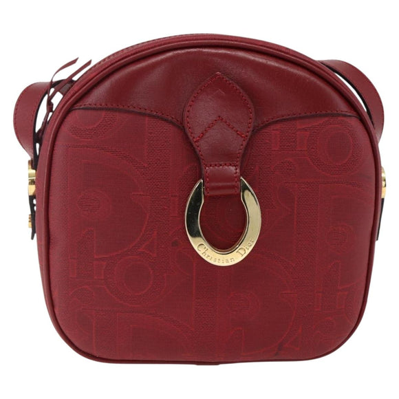 Christian Dior Umhängetasche PVC Bordeaux Gold Auth ep12962V