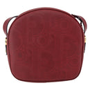 Christian Dior Umhängetasche PVC Bordeaux Gold Auth ep12962V-2