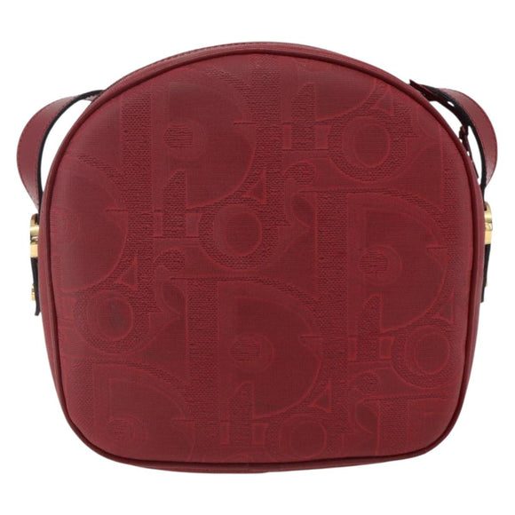 Christian Dior Umhängetasche PVC Bordeaux Gold Auth ep12962V