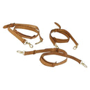 LOUIS VUITTON Schultergurt Leder 3er Set Beige LV Auth ep12964-1