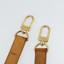 LOUIS VUITTON Schultergurt Leder 3er Set Beige LV Auth ep12964-13