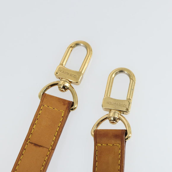 LOUIS VUITTON Schultergurt Leder 3er Set Beige LV Auth ep12964