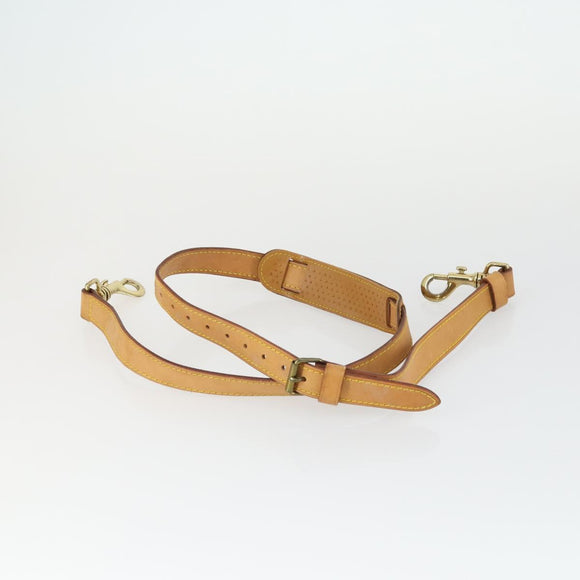 LOUIS VUITTON Schultergurt Leder 3er Set Beige LV Auth ep12964