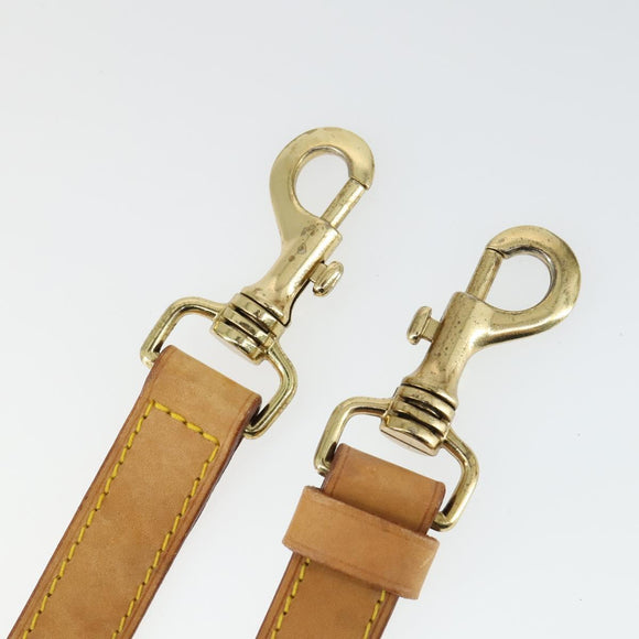 LOUIS VUITTON Schultergurt Leder 3er Set Beige LV Auth ep12964